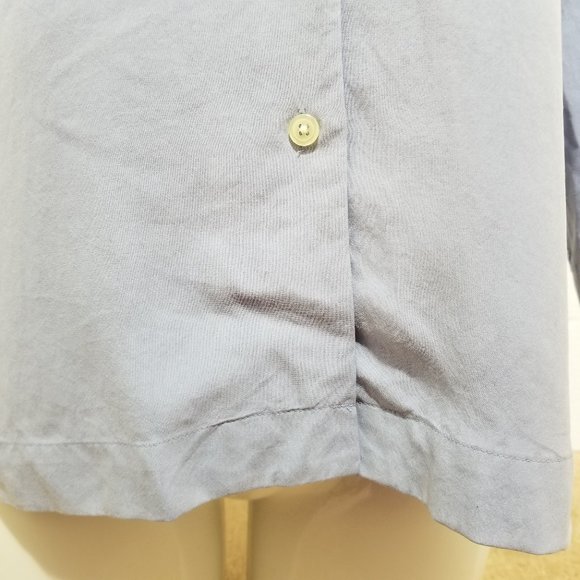 Orvis top Small button up down solid 3/4 sleeve 100% silk - Picture 8 of 13
